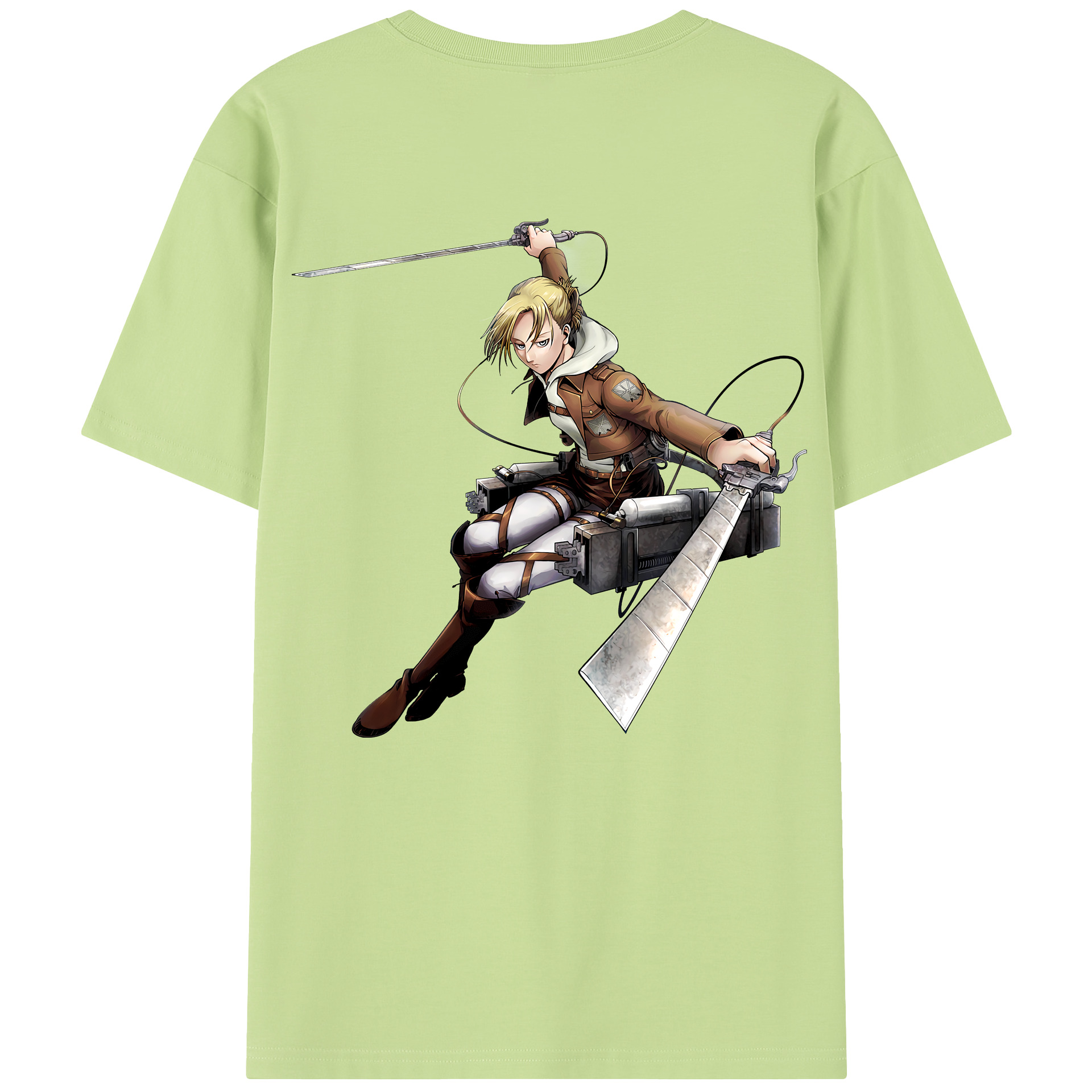（画像用） 進撃の巨人 アニ・レオンハート Attack on Titan Annie Leonhart 綿100％半袖Tシャツ（背面プリント）